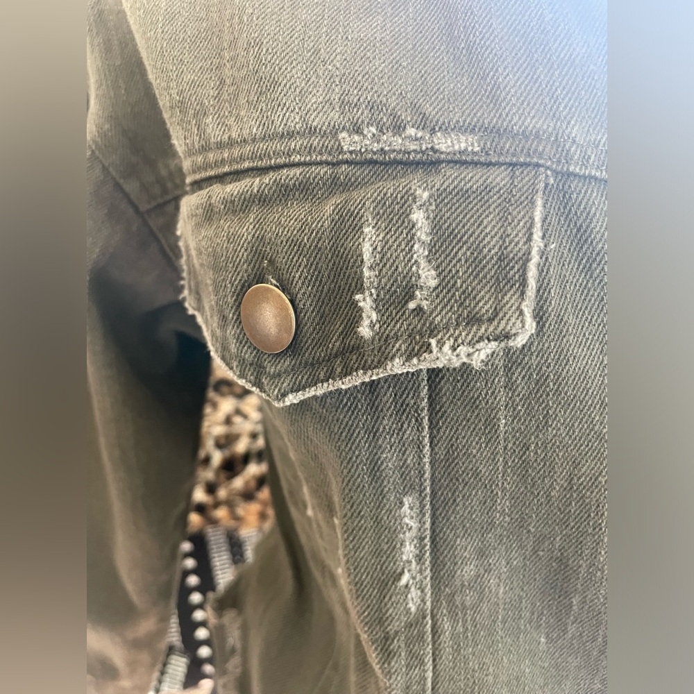 Scrap-Work Boutique Green Deconstructed Jacket - image 4